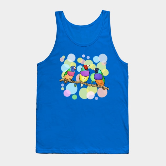 Gouldian finch birds Tank Top by doodletokki